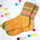 Вязаные пестрые носки. Носки. Носочки & Ко. Ярмарка Мастеров.  Фото №5
