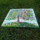Painting Apple Tree Tree of Life Tree of Happiness Oil Canvas 40 x 40. Pictures. matryoshka (azaart). My Livemaster. Фото №5