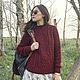 Jumper, sweater "RED WINE" from the Italian merino wool. Sweaters. Dobryy_vyaz. My Livemaster. Фото №5