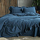Bed set 'washed cotton' made of boiled cotton.blue, Bedding sets, Cheboksary,  Фото №1