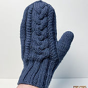 Аксессуары handmade. Livemaster - original item Men`s knitted wool mittens with alpaca. Handmade.