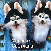 Митенки с лисичками