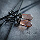 Earrings with morganite in oxidized 925 silver. Earrings. Solanda. Online shopping on My Livemaster.  Фото №2