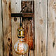 Настенное бра в стиле лофт из дерева и металла, Настенные светильники, Москва,  Фото №1