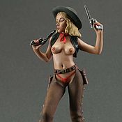 Куклы и игрушки handmade. Livemaster - original item Soldier 80 mm. Pin Up Girl Figurine. Cowgirl.Phoenix folies. Handmade.