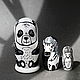 Educational Toy Matryoshka Panda wooden toy home decor. Puzzle. color of magic. Online shopping on My Livemaster.  Фото №2