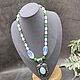 Order Moonstone, Green cat's eye necklace with Pendant. naturalkavni. Livemaster. . Necklace Фото №3