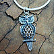 Order Pendant 'Owl' silver, bronze with gilding. Urbanstyle. Livemaster. . Pendants Фото №3
