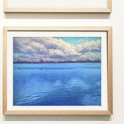 Картины и панно handmade. Livemaster - original item Painting with pastels: The sky and water. Handmade.