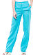 Turquoise straight trousers made of 100% linen. Pants. etnoart. Online shopping on My Livemaster.  Фото №2