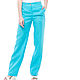 Turquoise straight trousers made of 100% linen. Pants. LINEN & SILVER ( LEN i SEREBRO ). Интернет-магазин Ярмарка Мастеров.  Фото №2