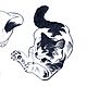Картина Котята играют, рисунок углем графика кошки черно-белый. Картины. Юлия Рустамьян (Julrust). Ярмарка Мастеров.  Фото №4