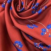 Материалы для творчества handmade. Livemaster - original item Fabrics:Artificial silk flowers on brick red. Handmade.