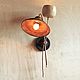Wall lamp made of wood and ceramics with two lamps, Sconce, Moscow,  Фото №1