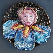 Картины и панно handmade. Livemaster - original item Fabulous flower. Ceramic panel on the wall.. Handmade.
