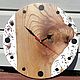 Часы настенные из дерева "Белые шишки". Часы классические. Дерево в интерьере 'AKwood29'. Интернет-магазин Ярмарка Мастеров.  Фото №2