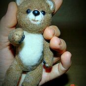 Куклы и игрушки handmade. Livemaster - original item Olympic bear cub made of wool. Handmade.