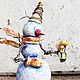  Необычный снеговик папье-маше, Снеговики, Видное,  Фото №1