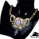 Golden necklace and earrings opal and lampwork. Jewelry Sets. Steampunk & Gothic Jewelry FDrag (FenixDrag). Online shopping on My Livemaster.  Фото №2