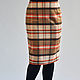 Order Skirt winter plaid overcoat fabric. Tolkoyubki. Livemaster. . Skirts Фото №3