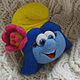 Felted brooch Smurfette blossom, Brooches, Ivano-Frankivsk,  Фото №1