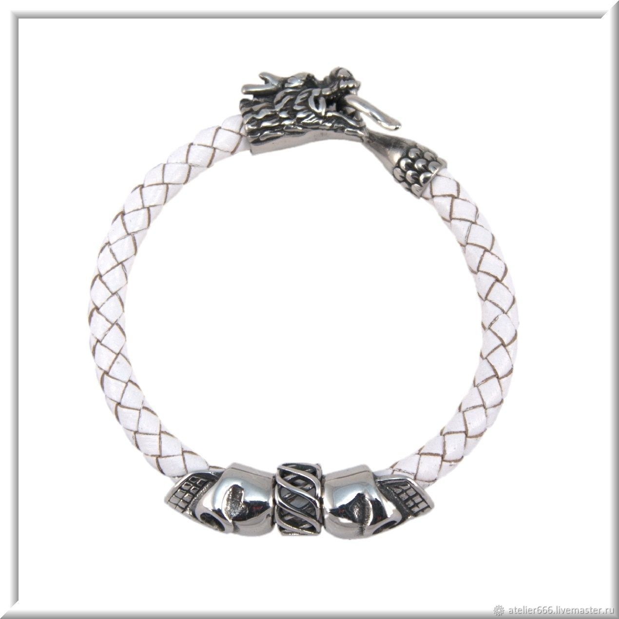 Women's leather bracelet No. 1 accessories steel 316L, Regaliz bracelet, Moscow,  Фото №1