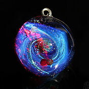 Украшения handmade. Livemaster - original item Pendant ball Star. galaxy space Silver Glass Universe Necklace. Handmade.