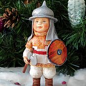 Сувениры и подарки handmade. Livemaster - original item Christmas toys made of cotton wool Dobrynya Nikitich. Handmade.