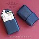 Сигаретница Blue Nature Classic Box. Портсигары. Сумки из кожи ANGELDEMONS  design. Ярмарка Мастеров.  Фото №6
