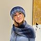Комплект вязаный: шапочка  такори и косынка. Комплекты головных уборов. Маргарита. Интернет-магазин Ярмарка Мастеров.  Фото №2