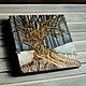 Sketchbook wood cover 22x22sm "Winter tree". Sketchbooks. EVAG. Online shopping on My Livemaster.  Фото №2