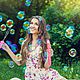 Серьги-гаджет Смех мыльного пузыря (длинные 7см). Серьги классические. Волшебный лес. Ярмарка Мастеров.  Фото №6