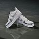 Кроссовки белые,кастом кроссовок Nike Air Force,Горгона,ручная роспись. Кроссовки. Olgavolgoart. Роспись одежды и обуви. Кастом. Ярмарка Мастеров.  Фото №7