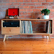 Для дома и интерьера handmade. Livemaster - original item Woodstorage —wooden console for vinyl or TV. Handmade.