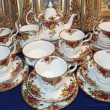 Винтаж ручной работы. Ярмарка Мастеров - ручная работа Винтаж: Сервиз.Royal Albert.Old Country Roses.Англия. Handmade.