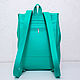Order Leather backpack 'Moscow' turquoise. uva. Livemaster. . Backpacks Фото №3