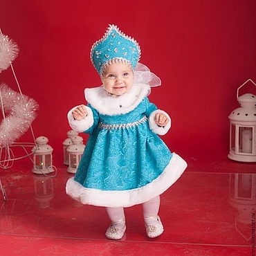 Делаем новогодний костюм Снегурочки для девочки в детсад или школу своими руками!