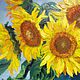 Oil oil paintsflowers 50/60 "Solar sunflowers". Pictures. Russian Oil Paintings. My Livemaster. Фото №4
