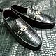 Genuine crocodile leather moccasins, handmade, black color!. Moccasins. SHOES&BAGS. My Livemaster. Фото №4