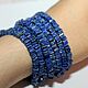 Ляпис лазурит 5мм нить 40см. Бусины. Beads. Ярмарка Мастеров.  Фото №5