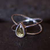 Серебряное кольцо Солнце и Луна с бирюзой, 16.5 размер