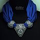 Necklace Classic Blue (388) designer jewelry. Necklace. Svetlana Parenkova (parenkova). My Livemaster. Фото №6