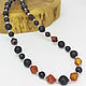 Beads with black agate and carnelian 43 cm. Beads2. Selberiya shop. Online shopping on My Livemaster.  Фото №2