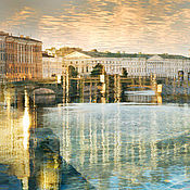 Картины и панно handmade. Livemaster - original item Painting City landscape view of St. Petersburg 