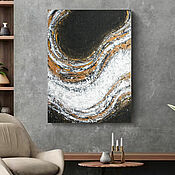 Картины и панно handmade. Livemaster - original item Abstract painting for the living room interior. Black and white paintings. Handmade.