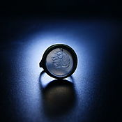 Кольца: Мужской серебряный перстень. Посейдон