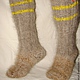 Socks cashmere knitted art. No. №54m of dog hair . Socks are knitted of 2 spun thread . Very thick and very warm .Very long. Manual spinning.Hand knitting.
