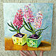 Hyacinth Oil Painting Canvas 30 x 30 Spring Flowers. Pictures. matryoshka (azaart). My Livemaster. Фото №6