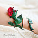 Bracelet leather Magic rose Flowers leather. Hard bracelet. flowersstyle (flowersstyle). My Livemaster. Фото №4