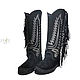 Cossacks: Women's Cossack boots with embroidery and fringe - custom fur. Cossacks shoes. Febe-handmade. My Livemaster. Фото №6